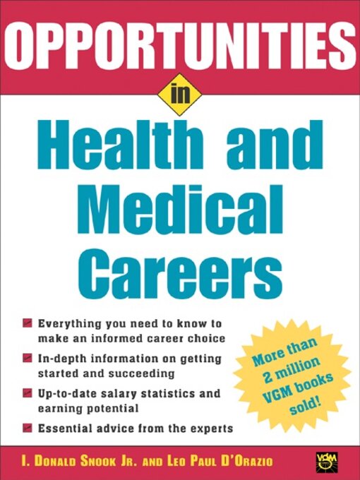 Title details for Opportunities in Health and Medical Careers by I. Donald Snook - Available